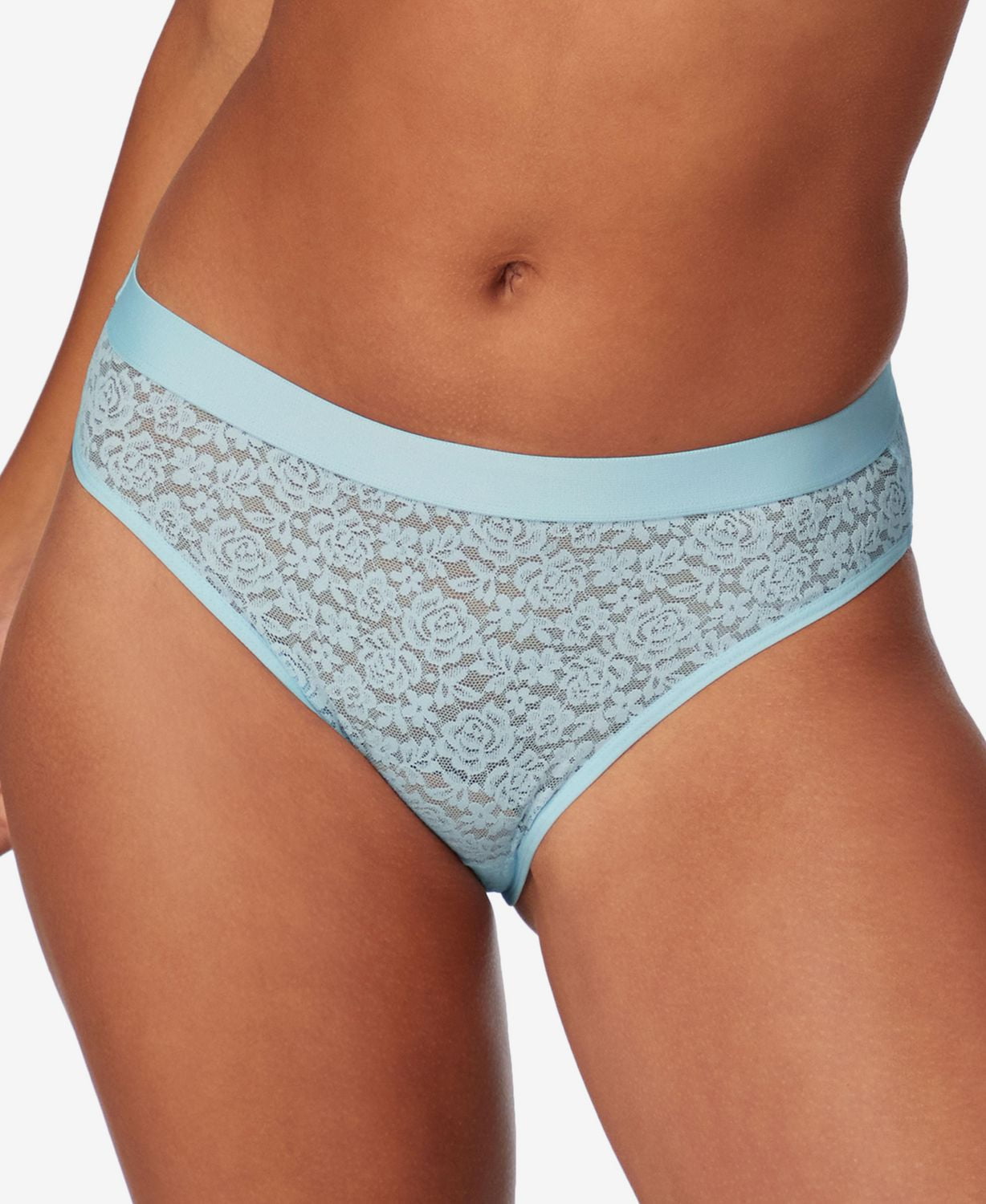 Maidenform Bikini echancra en detelle extensible, Paquet de 2, Couleurs Blue Whimsy et Urban Lilac