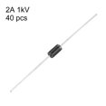 thumbnail image 3 of Unique Bargains RL207 Diode Redresseur 2A 1kV Diodes Électroniques en Silicium Axiales 40pcs, 3 of 4