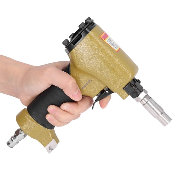 Pneumatic Thumbtack , Aluminum Alloy Air Power Decorative Nailer Trim Finish Pin Tool with Magnetic Sleeve for Upholstered Furniture Woodworking