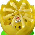 thumbnail image 3 of LAICAIW 4PCS Set Music Birthday Candle Two Layers with 14 Small Candles Musical Lotus Rotating Happy Birthday Flower Candle (Blue,Yellow,Pink,Red), 3 of 5