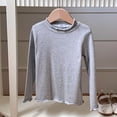 thumbnail image 2 of T-shirt à Manches Longues pour Filles, T-Shirts à Col Rond, Haut, Tees, Chemises, Coton, Chandail pour Enfants, Mode Fille 5-6 Ans, 2 of 3