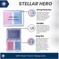 thumbnail image 3 of Stellar Hero 100% Plastic Playing Card, Waterproof Cards, Deck Card, Standard Index Red & Blue Poker Card Set, (2 Plastic Cards Deck) in a Premium Plastic Case, 3 of 7