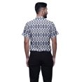 thumbnail image 3 of BESTMAN Casual Printed Shirts For Men Slim Fit Button Down Short Sleeve Shirt, 3 of 5