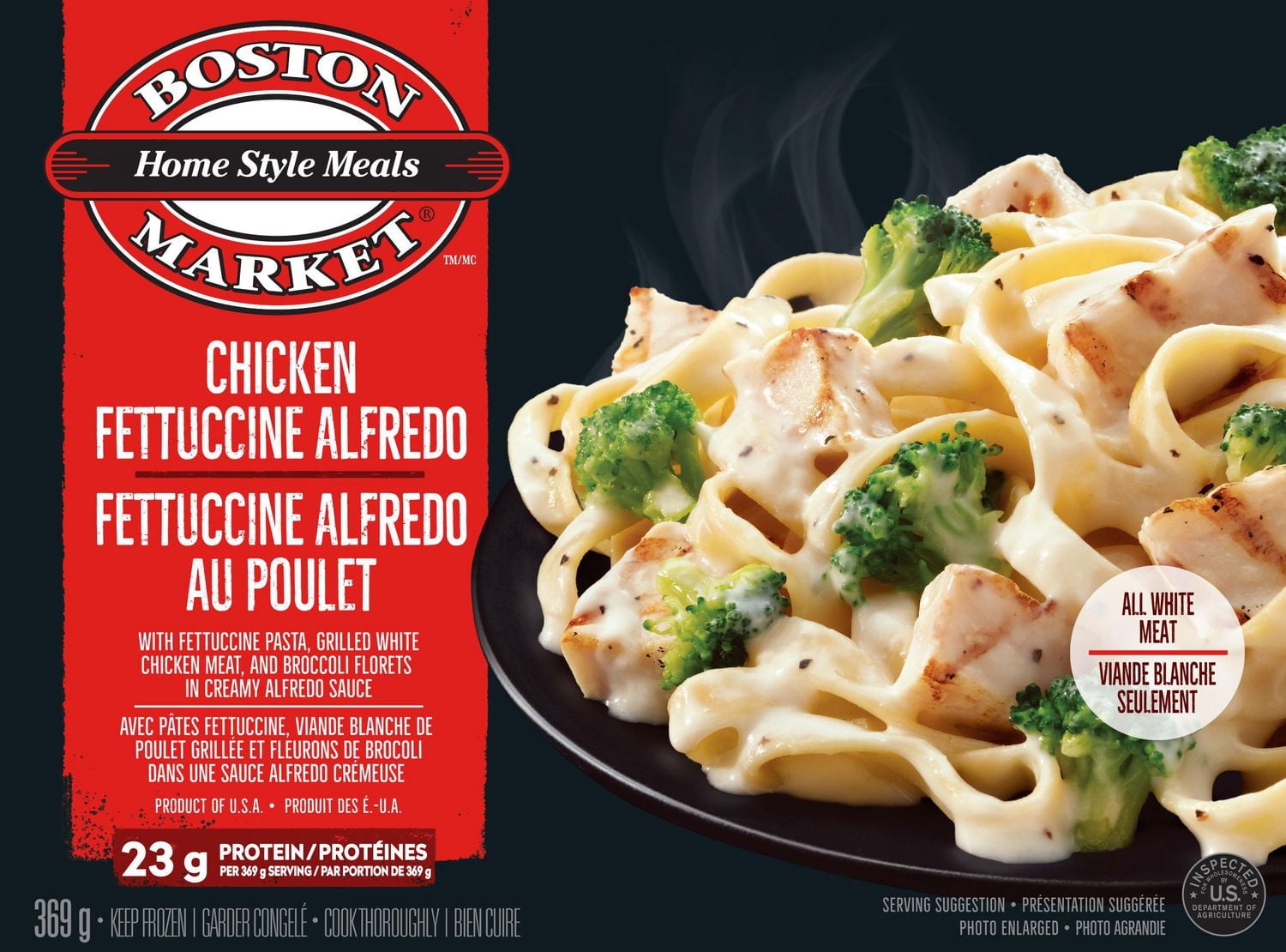 Boston Market Chicken Fettuccine Alfredo, 369g, Chicken Fettuccine Alfredo