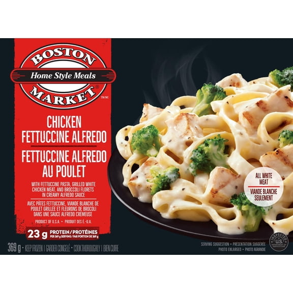 Boston Market Fettuccine Alfredo au poulet, 369g Fettuccnie Alfredo au Poulet