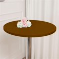 thumbnail image 1 of ORUYROP 2-Pack Cocktail Round Table Topper Cap Spandex Fitted Stretch Cocktail Tablecloth Tight Stretchable Elastic for Weddings Banquets Events Parties Restaurants(Size:80cm,Color: Coffee 51,, 1 of 7