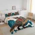 thumbnail image 3 of Erosebridal Bear Riding Dinosaur Bedding Twin Comforter Set,Cartoon Wildlife Down Comforter,Animal Decor,Reversible,Lightweight,2-Piece, 3 of 7