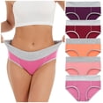 thumbnail image 4 of Women Solid Color Patchwork Briefs Panties Underwear Knickers Bikini Underpants, 4 of 8