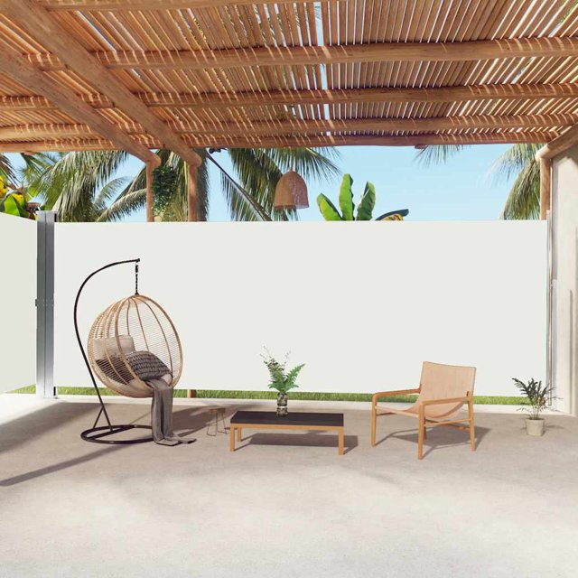 vidaXL Auvent Latéral Rétractable Crème 220x1000 cm