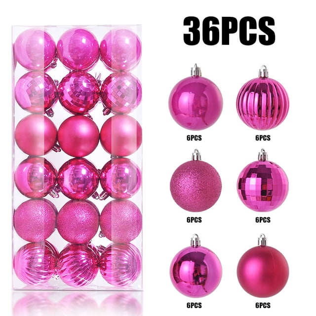Meitianfacai 36PCS Christmas Xmas Tree Ball Bauble Hanging Home Party Ornament Decor 3CM