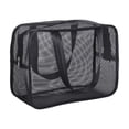 thumbnail image 2 of Kbndieu Polyester T Oiletry Ba G Mesh Wash Bag Portable Storage Organiser Hand Carry Bath Bag Polyester Mesh Beach Bag Tote Wash Bag Beach Toy Storage Bag Apartment Essentials, 2 of 6