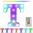 thumbnail image 2 of LiveSatisfy Clearance Colorful Light Up Letters, LED Letter Lights Marquee Letter Signs Battery Powered, Letter Lamp with Remote for Birthday Party Wedding Home Bar Christmas Decorations, 2 of 8