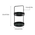 thumbnail image 4 of Cosmetic Cases 2 Tier Countertop Organizer For Bathroom Counter Shelf Serving Tray Cosmetic Perfume Storage Rack Kitchen Rack Bathroom Accessories Organizer Rectangle Black, Cosmetic Cases for Women, 4 of 9