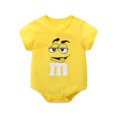 thumbnail image 1 of CAROOTU Nouveau-Né Bébé Garçons Filles Combinaison Manches Courtes Dessin Animé Imprimé Col Rond Respirant Rompers pour l'Été, 1 of 6