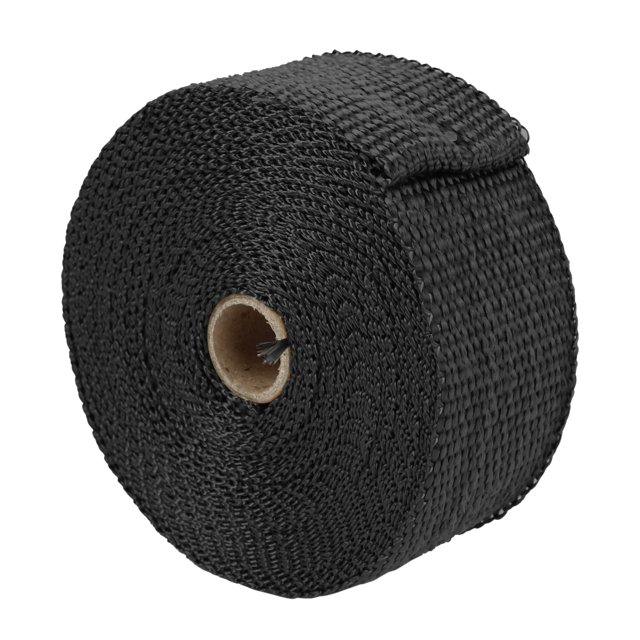 Unique Bargains Black Universal Fiberglass Motorcycle Exhaust Heat Wrap Kit