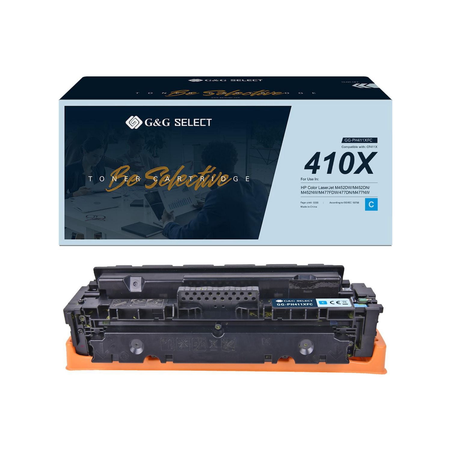 G&G Select HP CF411X Cartouche de toner cyan remise à neuf