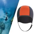 thumbnail image 3 of kurtrusly 3mm Neoprene Scuba Diving Hat Protection Ear for Rafting Underwater Unisex orange, 3 of 9