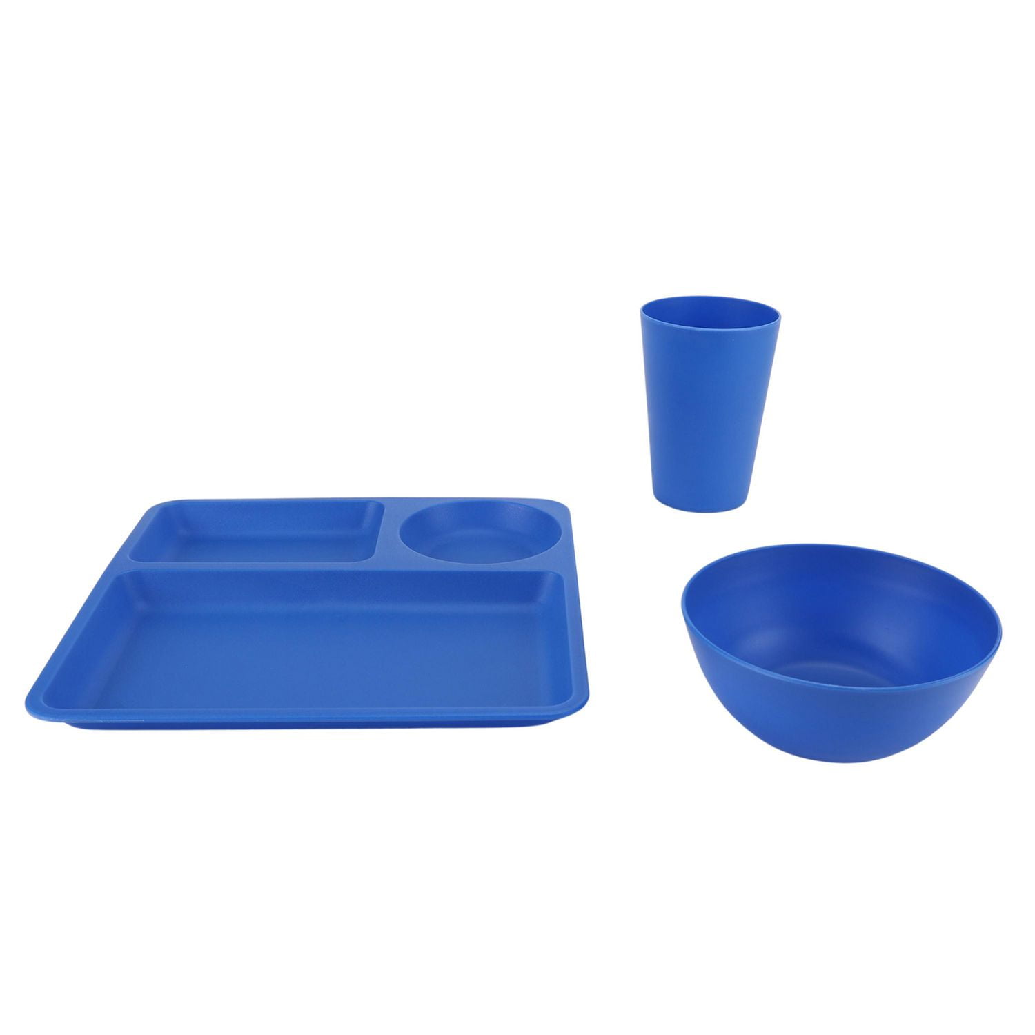 Assiette divisée en polypropylène bleu pour enfants Mainstays 9,5 pouces 1 pièce