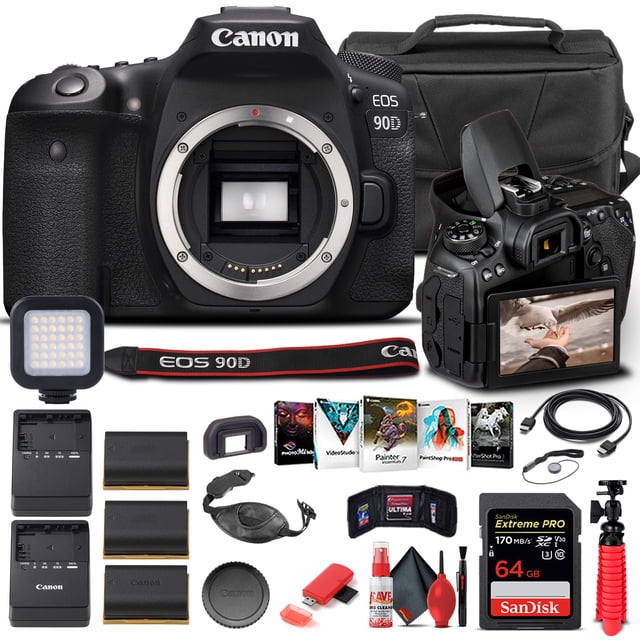 Canon EOS 90D DSLR Camera Body Only 3616C002 - Advanced Bundle(International Model)