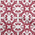 thumbnail image 1 of oneOone Silk Tabby Maroon Fabric Asian Block Floral Craft Projects Decor Fabric Printed By The Yard 42 Inch Wide, 1 of 4