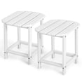 thumbnail image 1 of Costway Lot de 2 Tables d'Appoint Adirondack de Patio 18 Pouces Résistantes aux Intempéries pour Jardin et Cour, Blanches, 1 of 7