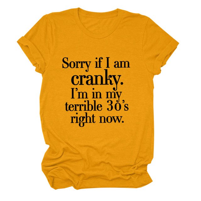 EQWLJWE Chemises pour Femmes Liquidation Femmes Manches Courtes Décontracté T-Shirt Décontracté pour Femmes Drôle à Lettres Imprimées Col Rond Manches Courtes Hauts Blouse T-Shirt