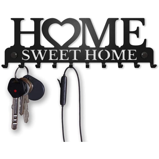 Key Holder Metal Wall Mounted Keys Hook Home Decor Keys Rustic Western Cast Iron Key Hanger Decorative Key Organizer Rack