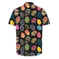 thumbnail image 4 of VBTAPA Mens Spring Shirts Happy Easter Day Rabbit Eggs Print Button Down Shirt Short Sleeve Hawaiian Beach Party Tops Big Sales Today Multicolor XXXL, 4 of 6