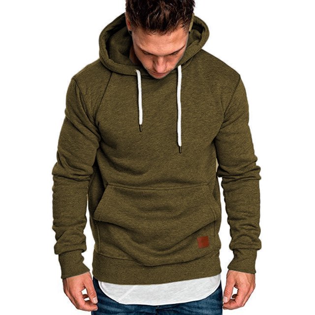 Sweat à Capuche pour Hommes Automne Hiver Slim Pull à Manches Longues Mode Urbaine