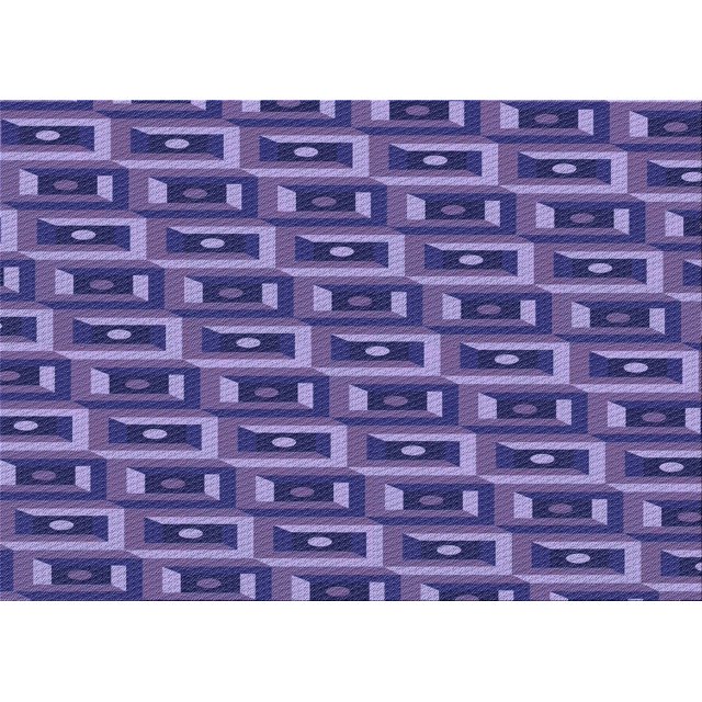 Ahgly Company Machine Washable Indoor Rectangle Transitional Purple Area Rugs, 2' x 4'