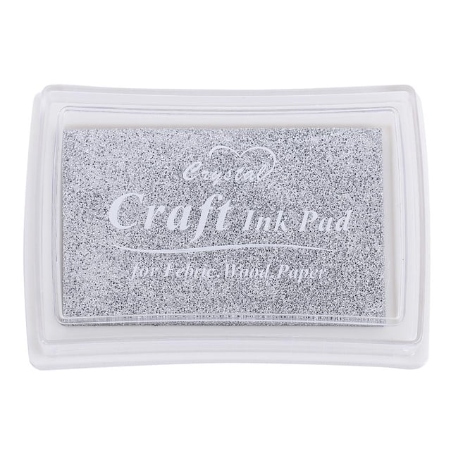 veasfak Ink Pad Stamp Pad Finger Print for Paper Crafts Scrapbooking Painting Birthday Silver