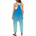 thumbnail image 4 of RXIRUCGD Girls Casual Jumpsuits Gradient Print Sleeveless Summer Rompers Long Pants With Pockets For 5-14 Years( Blue, Size:13 Years ), 4 of 6
