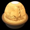 thumbnail image 1 of Lighthouse On A Stormy Sea Tea Light Dome Candle Holder, 1 of 4