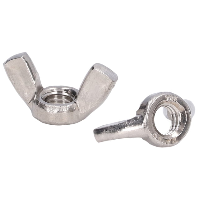 50 Pcs Kit d'Écrous de Aile, Acier Inoxydable A2-70, Filetage Standard DIN 315, Applications Larges, Pièces de Quincaillerie