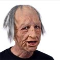 thumbnail image 2 of Gupgi Old Man Woman Mask, Realistic Halloween Human Wrinkle Face Mask, 2 of 4