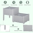 thumbnail image 4 of Outsunny 2 Piece Raised Garden Bed PP Raised Flower Bed Light Grey, 4 of 10