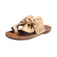 thumbnail image 1 of CEHVOM Sandales Pantoufles Confortables pour Femmes à Bout Ouvert avec Nœud, Chaussures à Talons Bas, 1 of 6