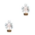 thumbnail image 2 of Maytalsory 1/2/3/5 Bonsai Crystal Tree - Exquisite Home Decoration With Natural Charm Wonderful Decoration Handmade light blue 2PCS, 2 of 6