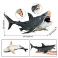 thumbnail image 2 of Large Shark Toys High Simulation Megalodon Toy Sensory Development Shark Bath Toy for Kids Ages 3+, 2 of 8