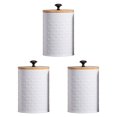 thumbnail image 1 of simhoa 3 Pieces Coffee Tea Sugar Container Kitchen Canister Set for Tea Candy Flour white, 1 of 8