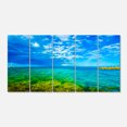 thumbnail image 2 of Picturesque Green Blue Seashore - Modern Seascape Canvas Artwork, 2 of 3