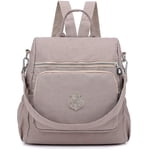 Backpack Women Elegant School Backpack Women'S Backpack Handbag Daypack Waterproof Nylon Girls School Bag Travel Backpack Anti-Theft Backpacks, Black,Apricot