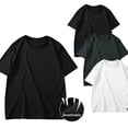thumbnail image 1 of asjyhkr 3PCS Plus Size Men's Short Sleeve T-Shirt Crew Neck Tshirts Basic Plain Tees M-5XL, 1 of 8