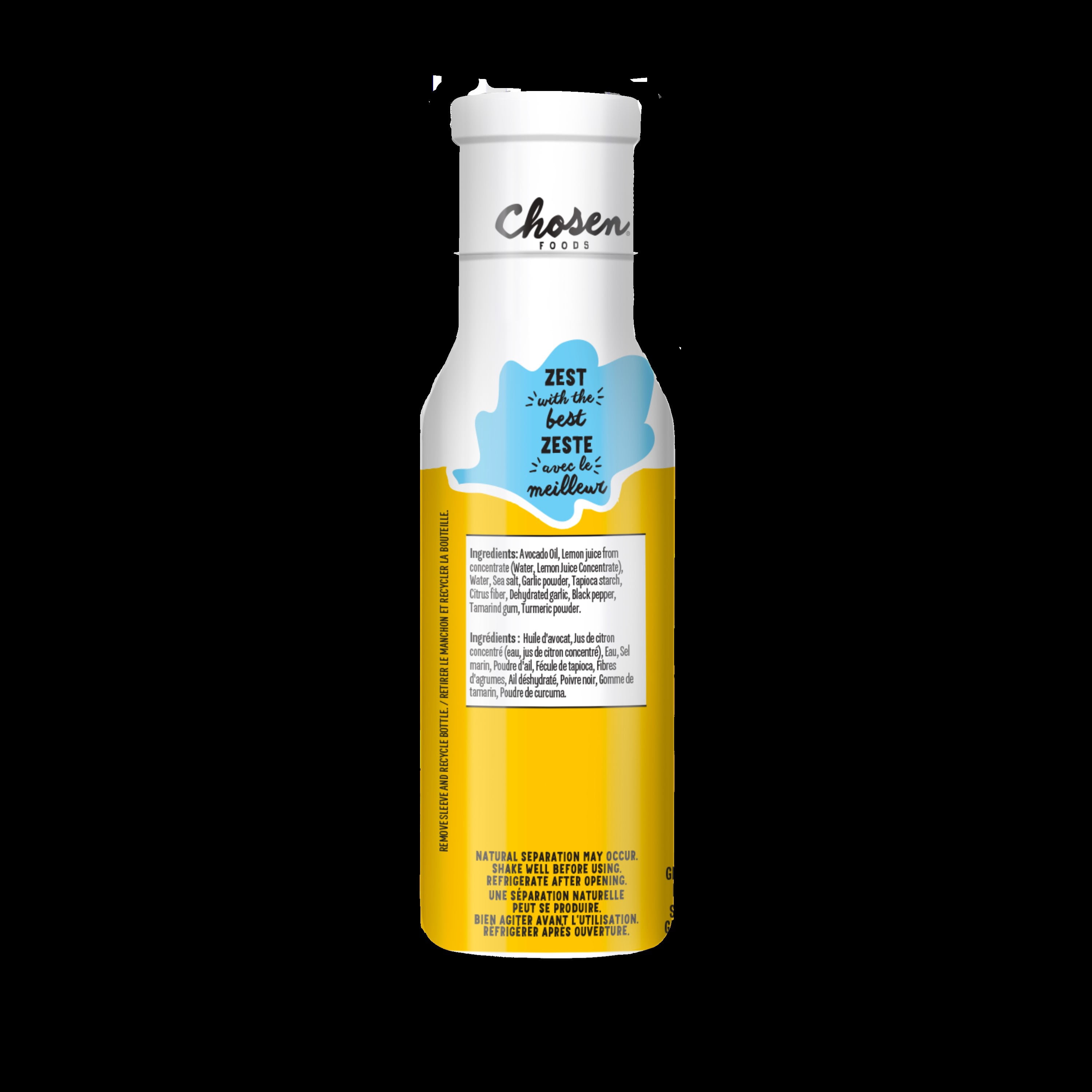Chosen Foods Avocado Oil Lemon Garlic Dressing 237ml