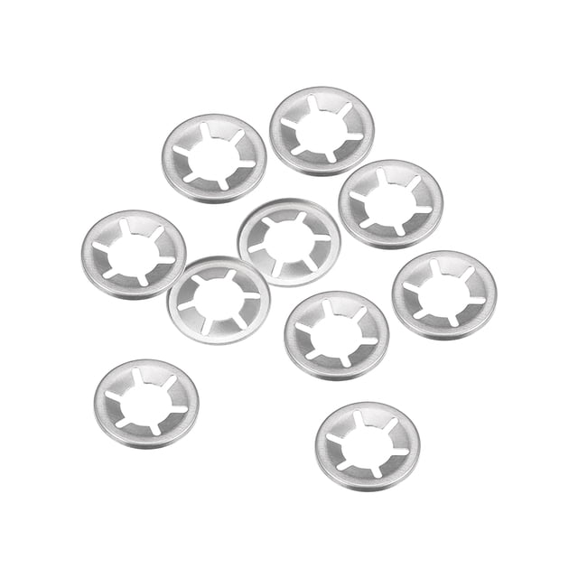 Unique Bargains M16 Dent Interne Rondelle Starlock 15.3mm I.D. 28mm O.D. Rondelles de Verrouillage Pousser sur le Clip de Vitesse de Verrouillage, Acier Inoxydable 304 10
