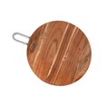 thumbnail image 4 of IH Casa Decor Natural Acacia Wood Round Board Avec Poignée En Nickel, 4 of 4