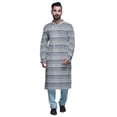 thumbnail image 1 of Atasi Kurta Pyjama de Designer pour Hommes Imprimé Style Angrakha Vêtements d'Été Décontractés, 1 of 5