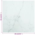 thumbnail image 4 of vidaXL Table Blanche 60x60 cm 6 mm Verre Trempé avec Design Marbre, 4 of 4