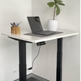 thumbnail image 3 of Desky Bureau Assis-Debout Mini Double - Teck Sublime / 32 x 20 Pouces / Blanc, 3 of 10