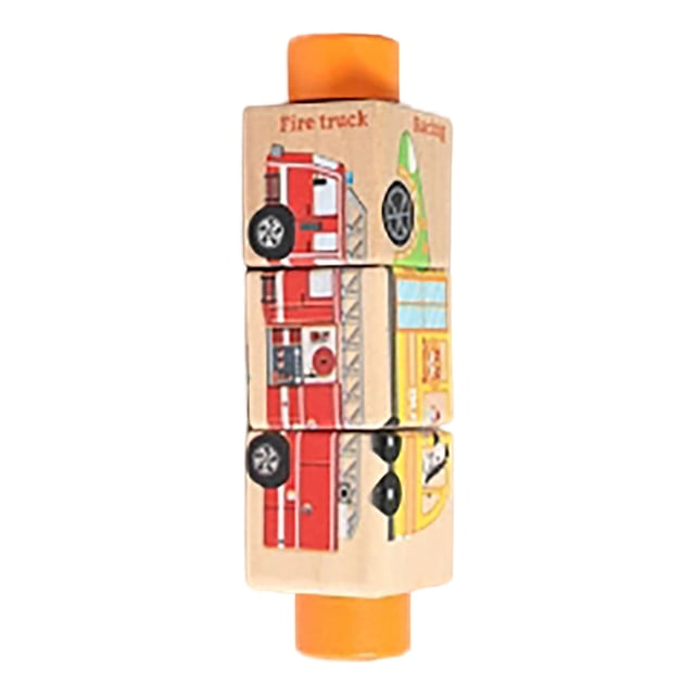 ERK 1Pcs Montessori Early Childhood Education: Children's Rotating Four Activity Cubes And Shape Classification